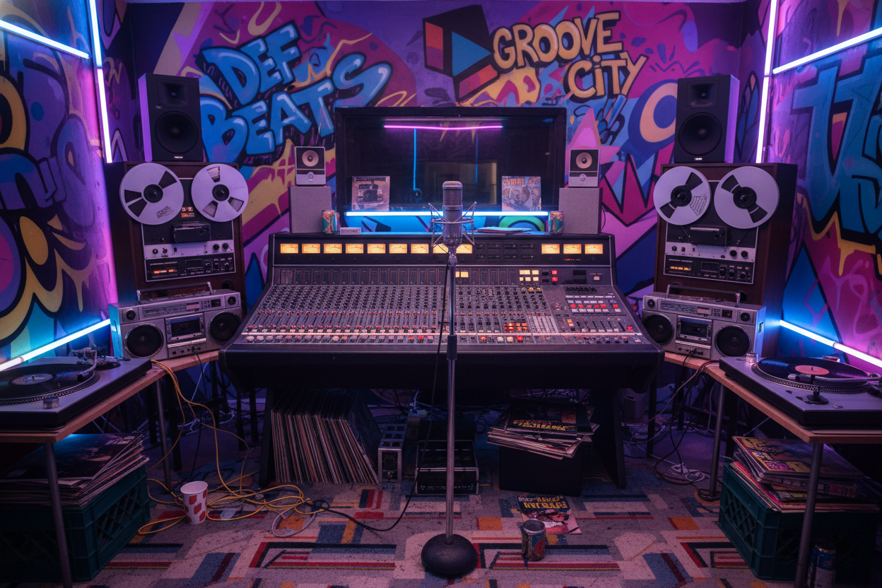 1980's hiphop studio