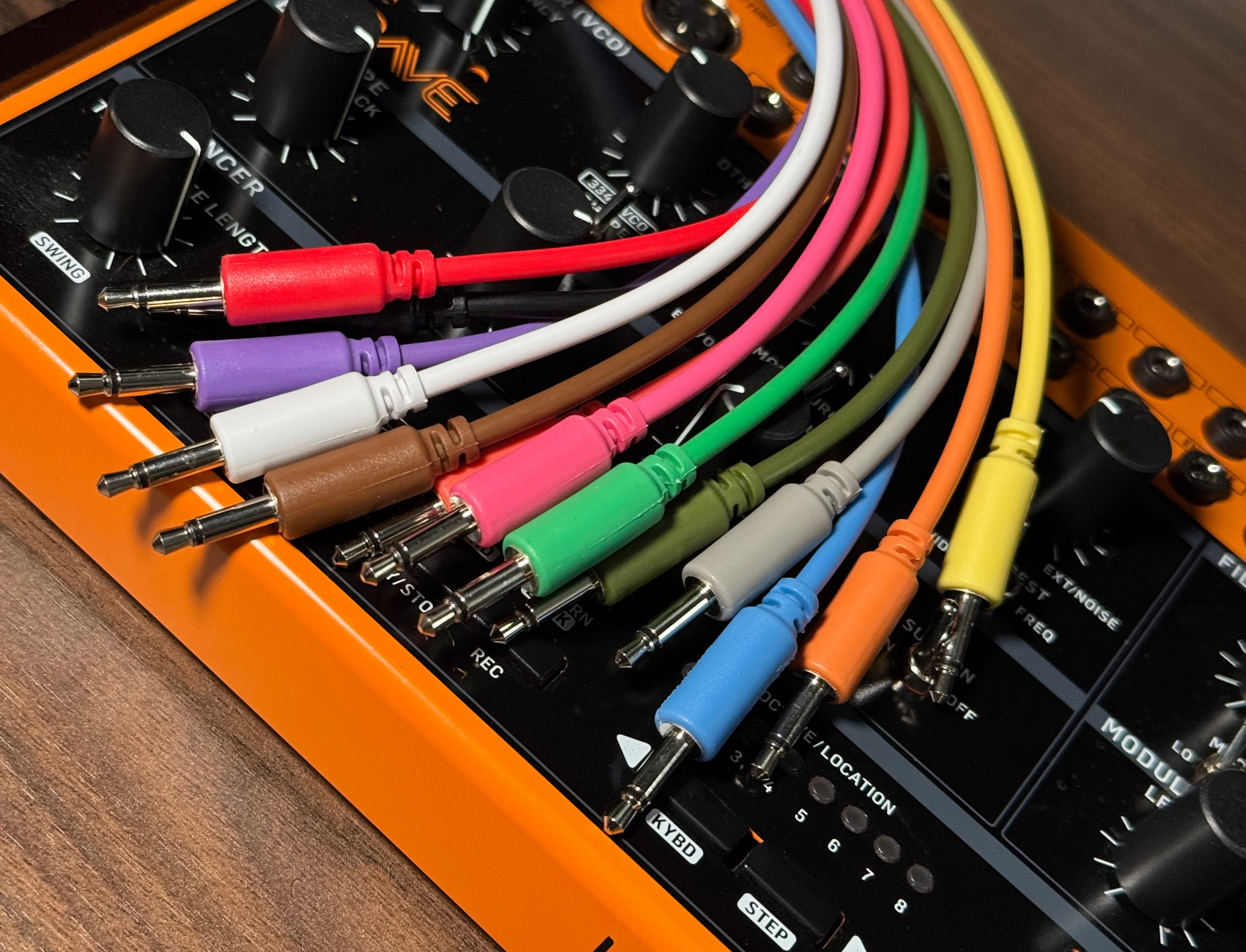 Eurorack Modular Synthesizer 3.5mm 1/8" Patch Cables (10x30cm)